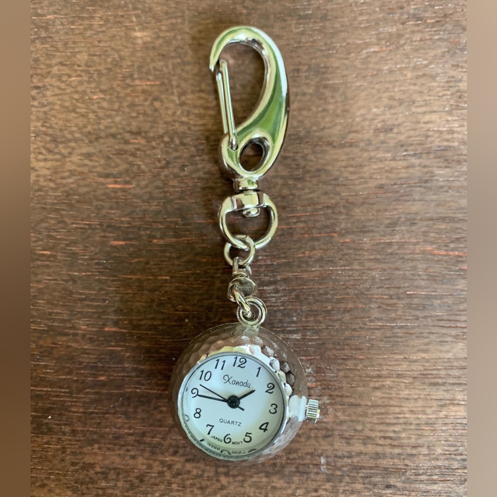 NEW Xanadu Watch Keychain Golf Ball Silver